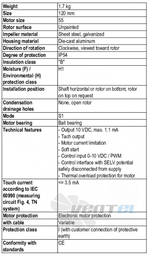 Характеристики G3G120-BC25-01