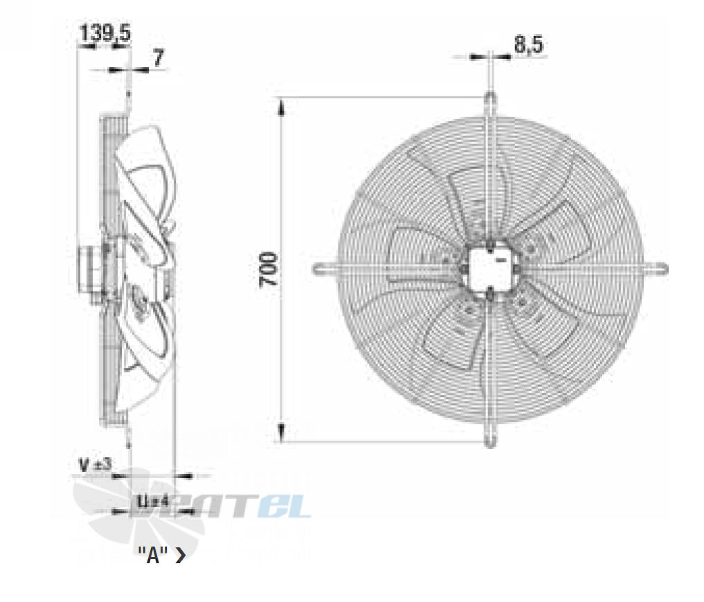 Чертеж Ebmpapst S4D560-AB01-02