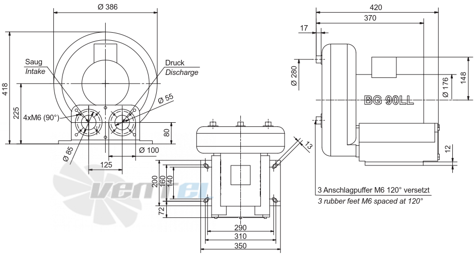 Габаритные размеры Elektror SD 540