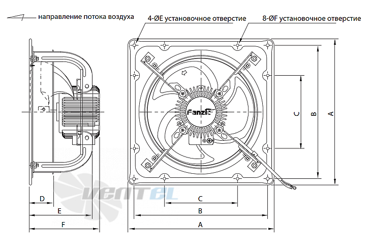 Чертеж FANZIC TFP-F40 DSE