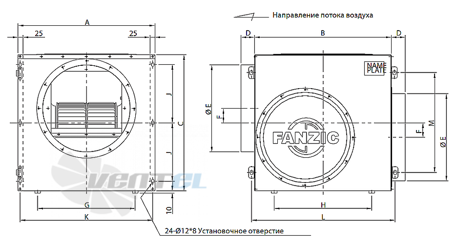 Чертеж FANZIC TFS-GD23 DS