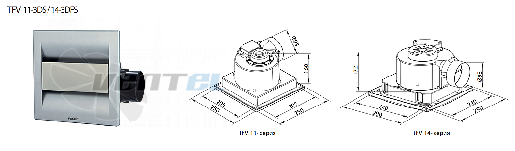 Чертеж FANZIC TFV 14-3DFS