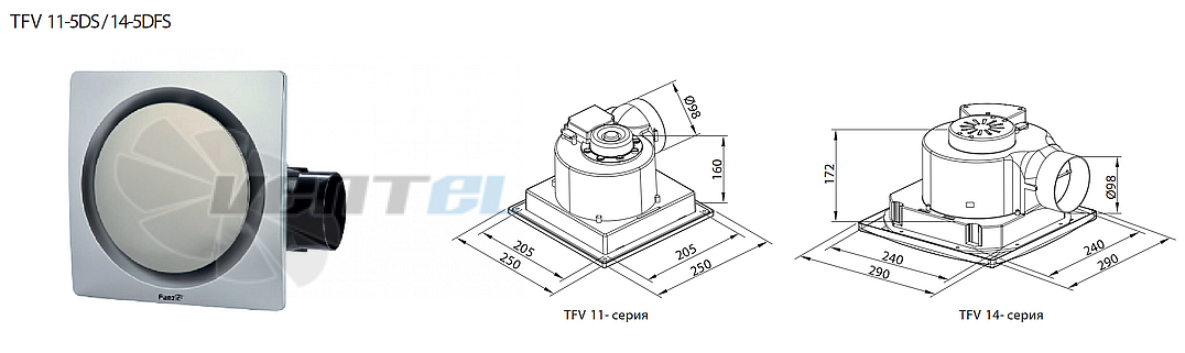Чертеж FANZIC TFV 14-5DFS
