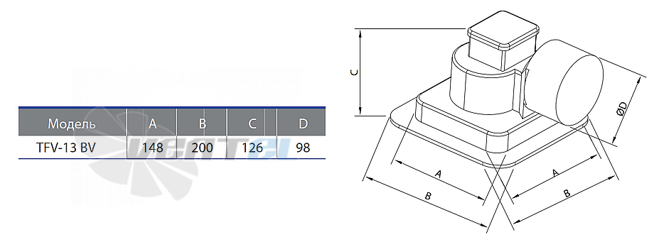 Чертеж FANZIC TFV-13 BV