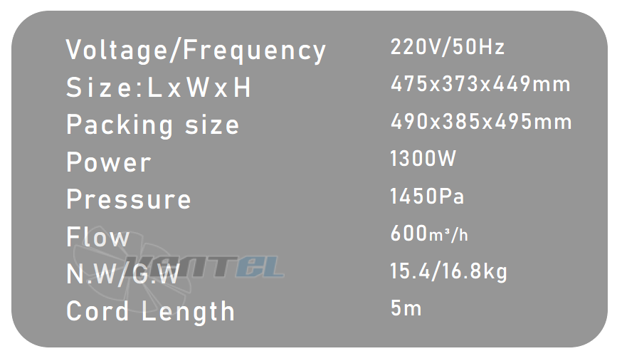 Характеристики воздуходувки Huawei REH-1,5E