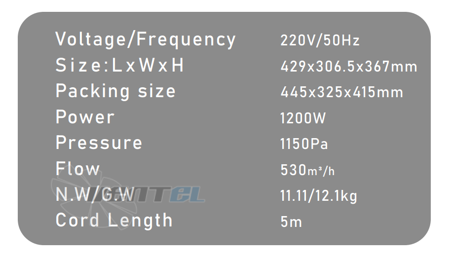 Характеристики воздуходувки Huawei REH-1E