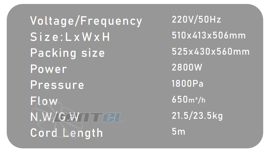Характеристики воздуходувки Huawei REH-3E