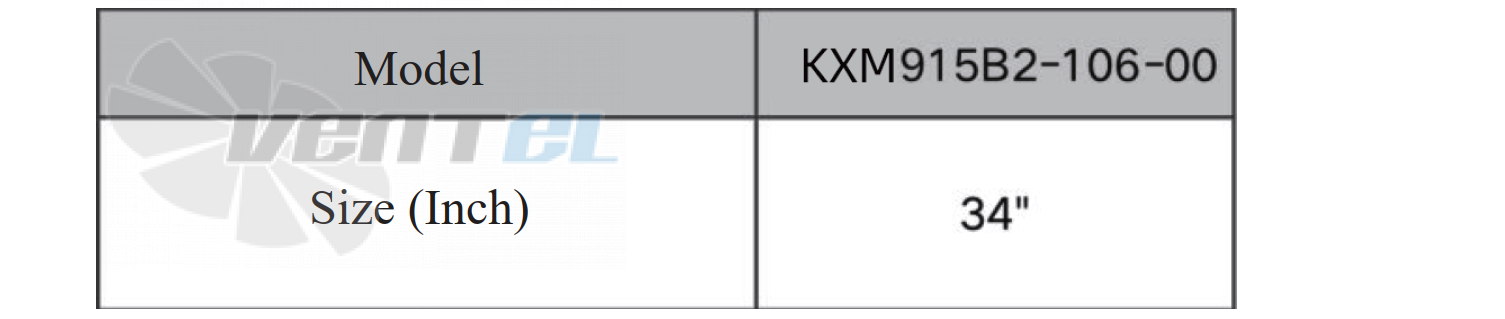 Описание вентилятор Krubo KXM915B2-106-00 осевой