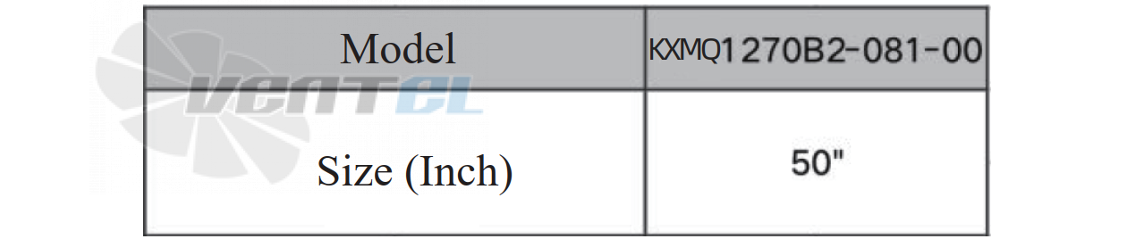 Описание вентилятор Krubo KXMQ1270B2-081-00 осевой