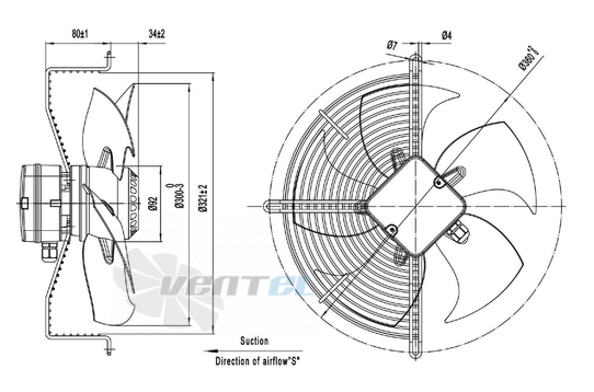 Размеры Longwell LWAA4D300S-5DM-03
