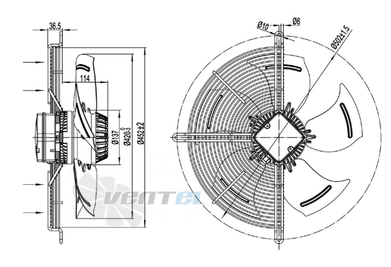 Размеры Longwell LWAA4D420S-5DM-03