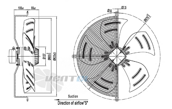 Размеры Longwell LWAA4D600S-5DM-01
