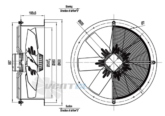 Размеры Longwell LWAA4D500S-7EM-12