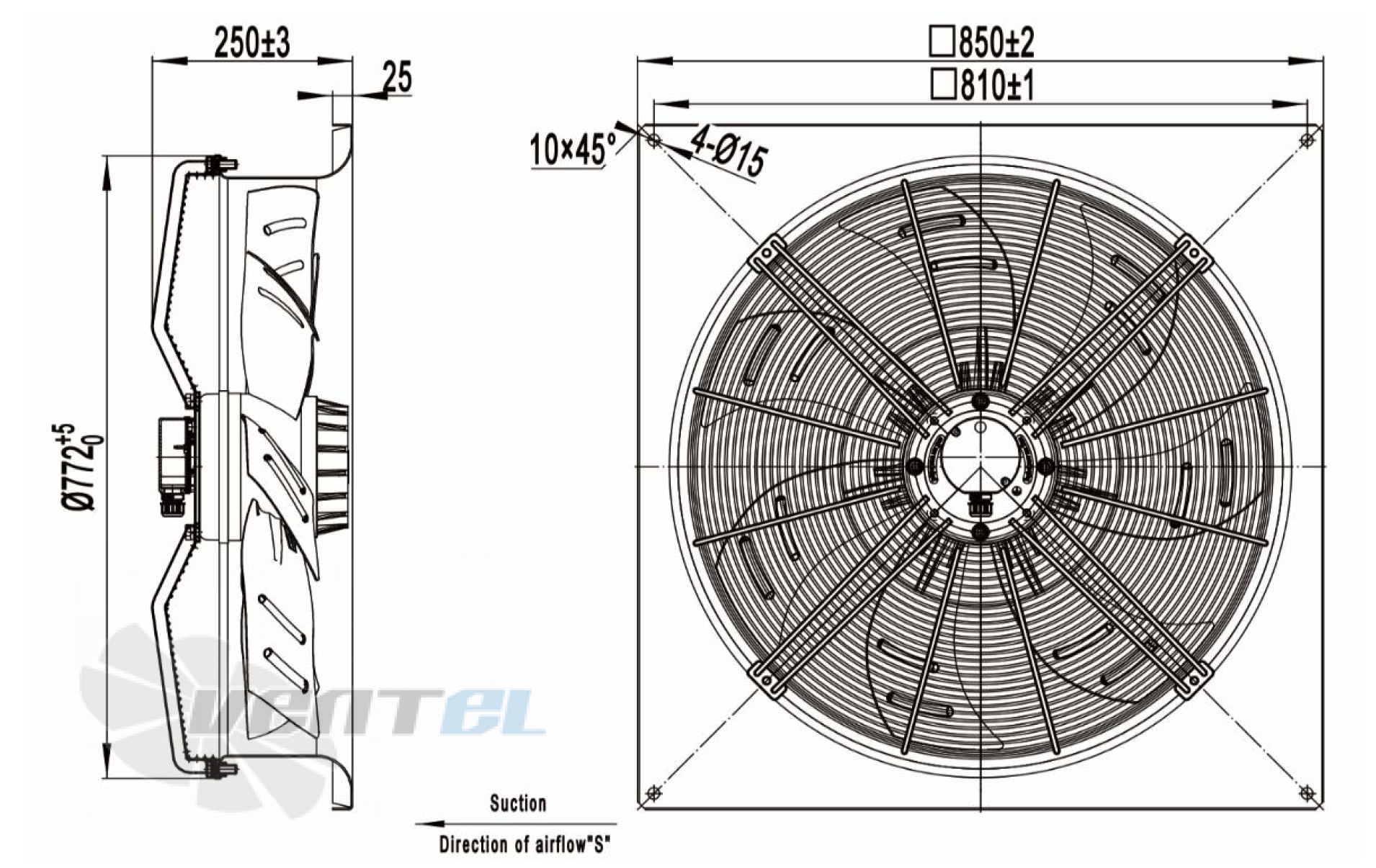 Размеры Longwell LWAA8D710S-7PB-02