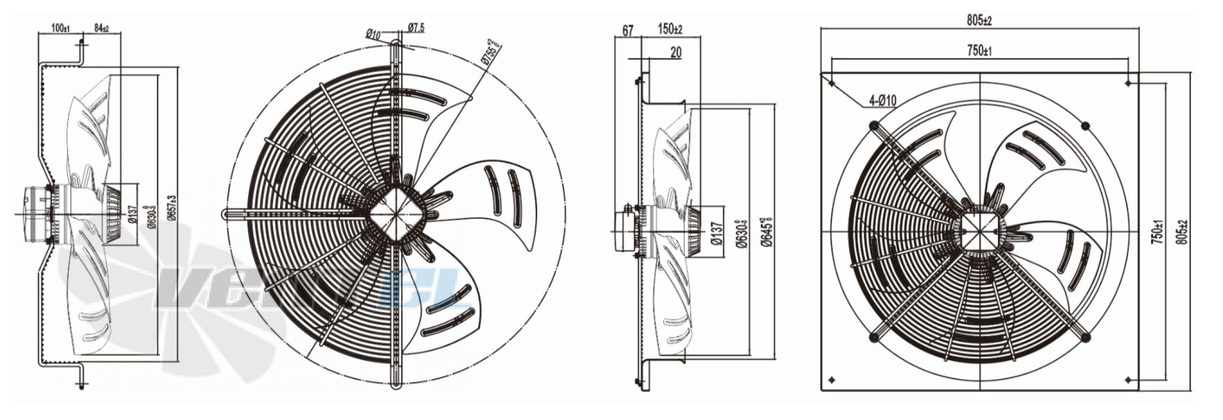 Размеры Longwell LWAA6D630S-5PB-04