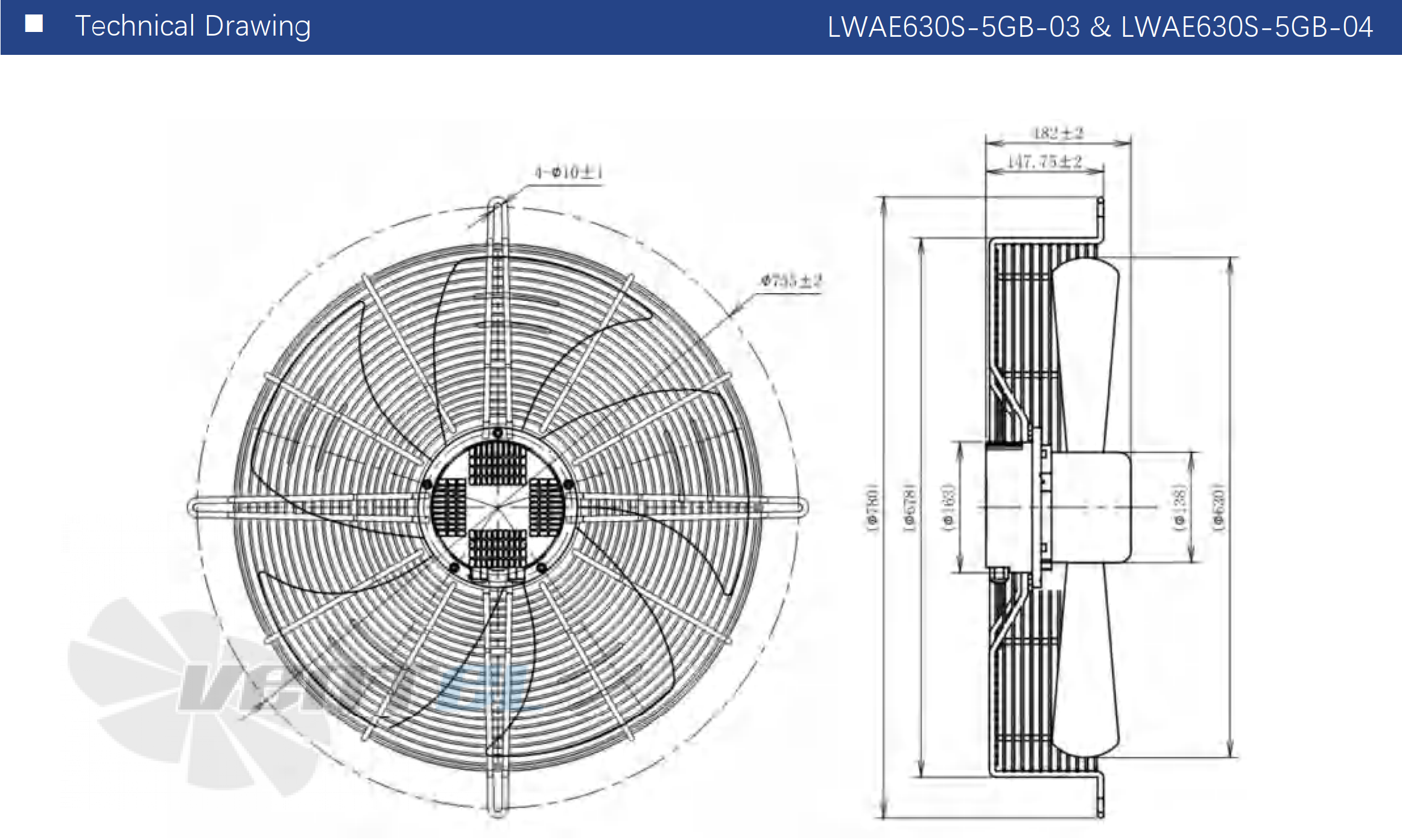 Размеры Longwell LWAE630T-5GB-04