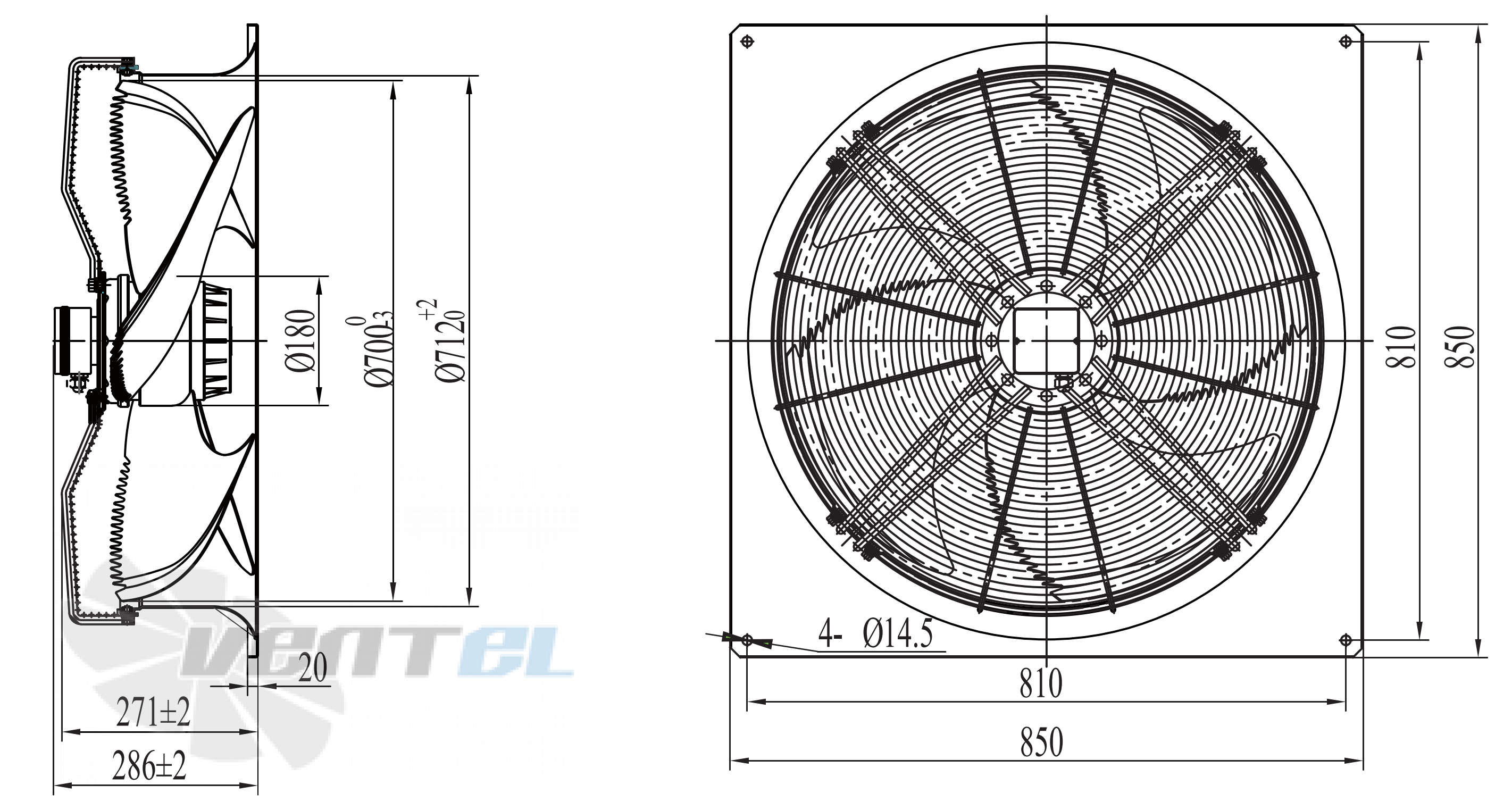 Размеры Longwell LWAA4D710S-4EB-18