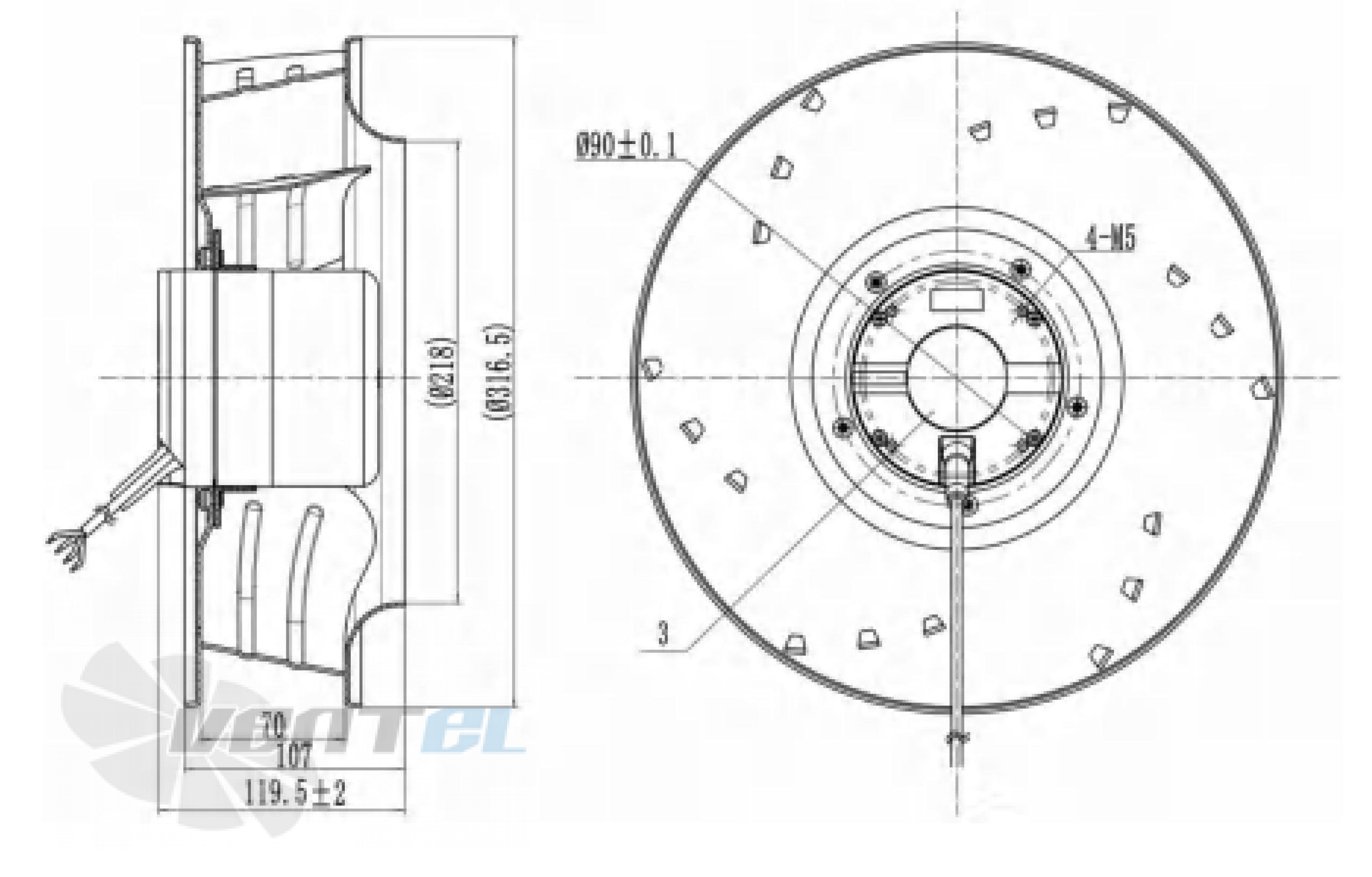 Размеры Longwell LWBD3G315-092NH-02