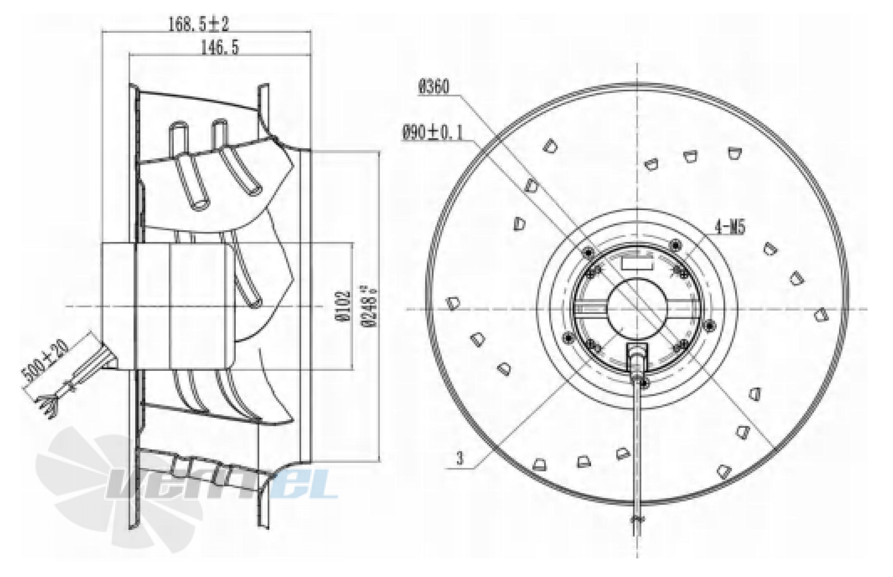 Размеры Longwell LWBD3G355-102NH-02