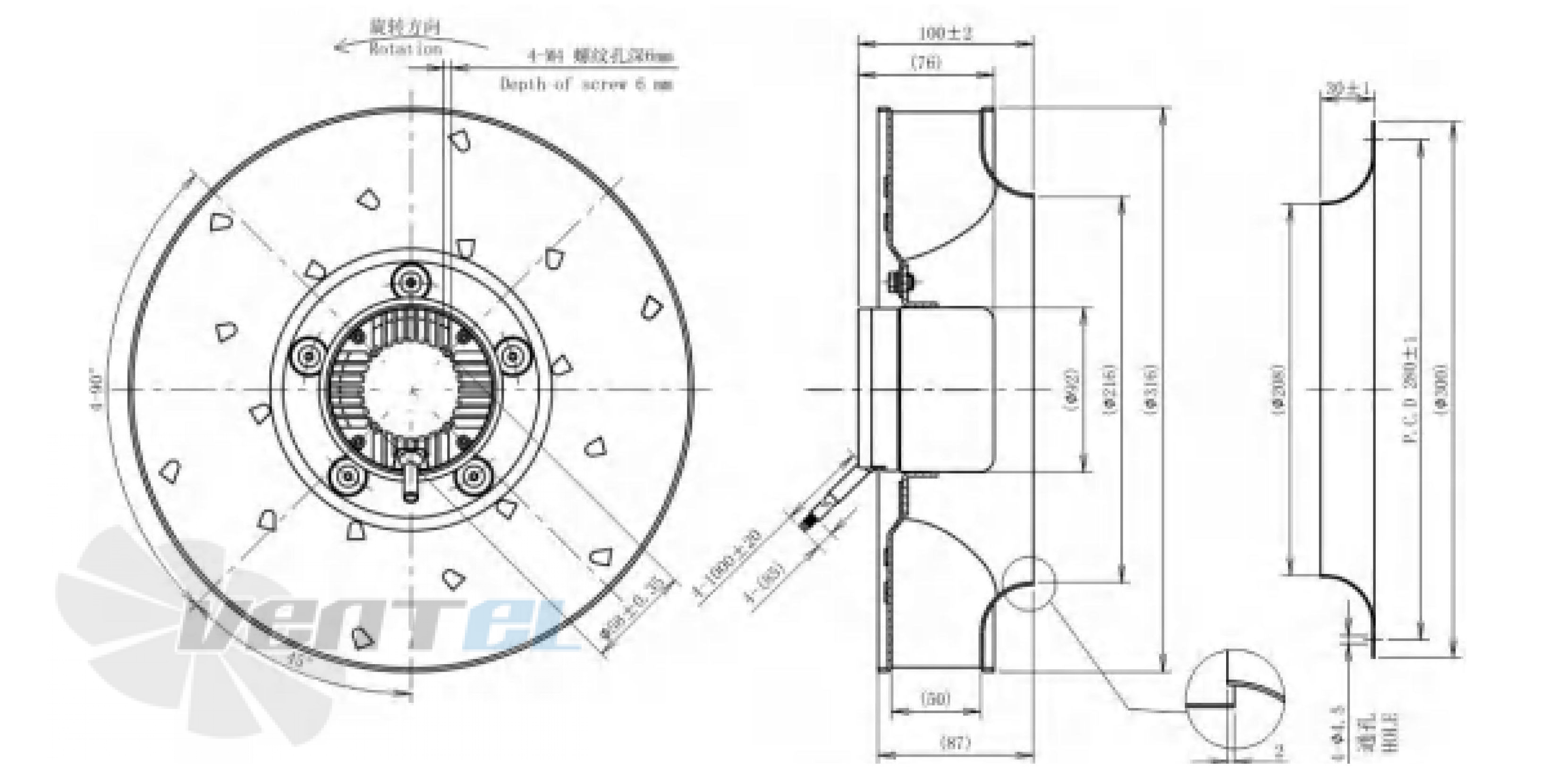 Размеры Longwell LWBD3G315-092NH-01