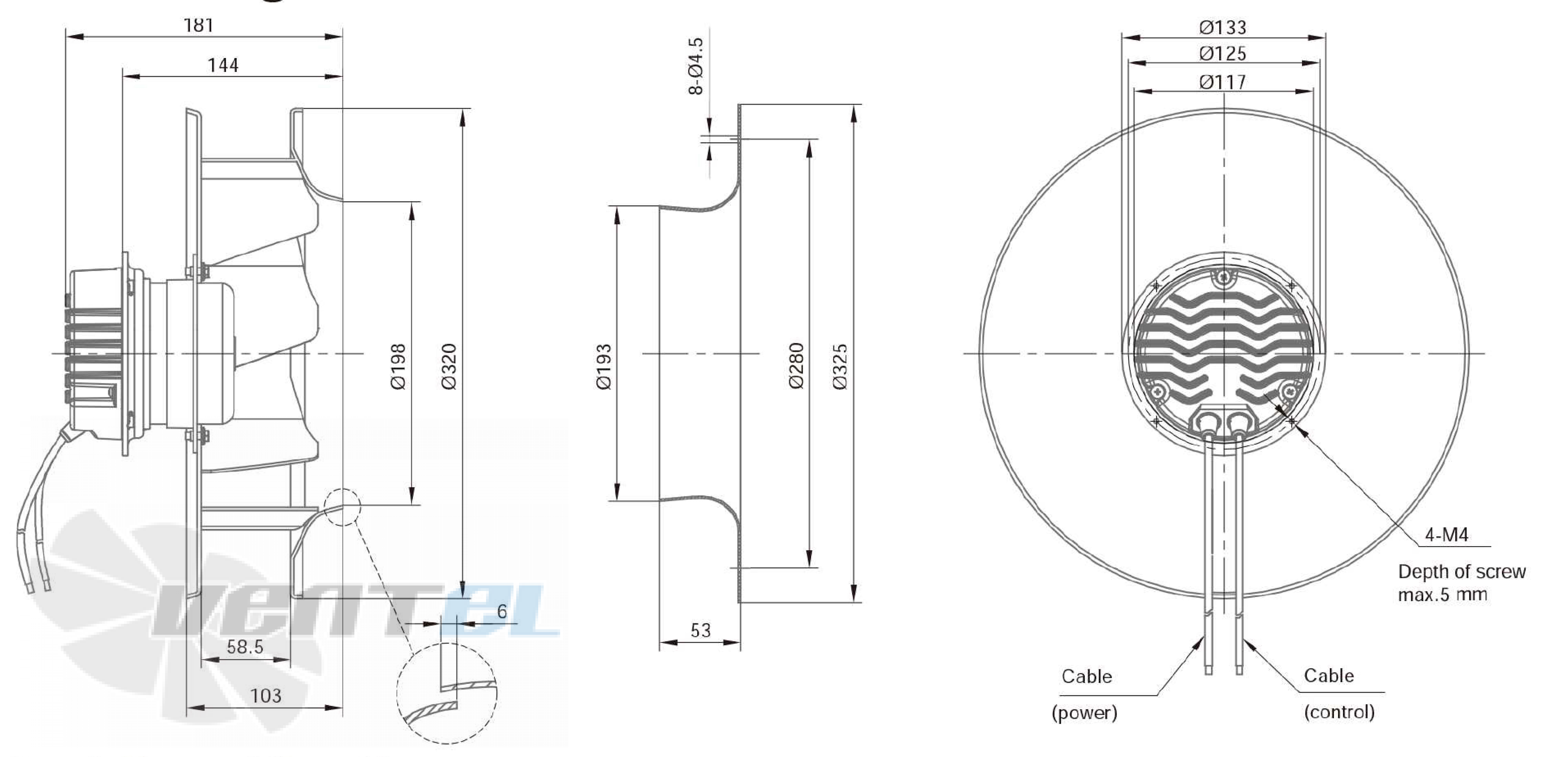Размеры Longwell LWBE3G310-102NS-012