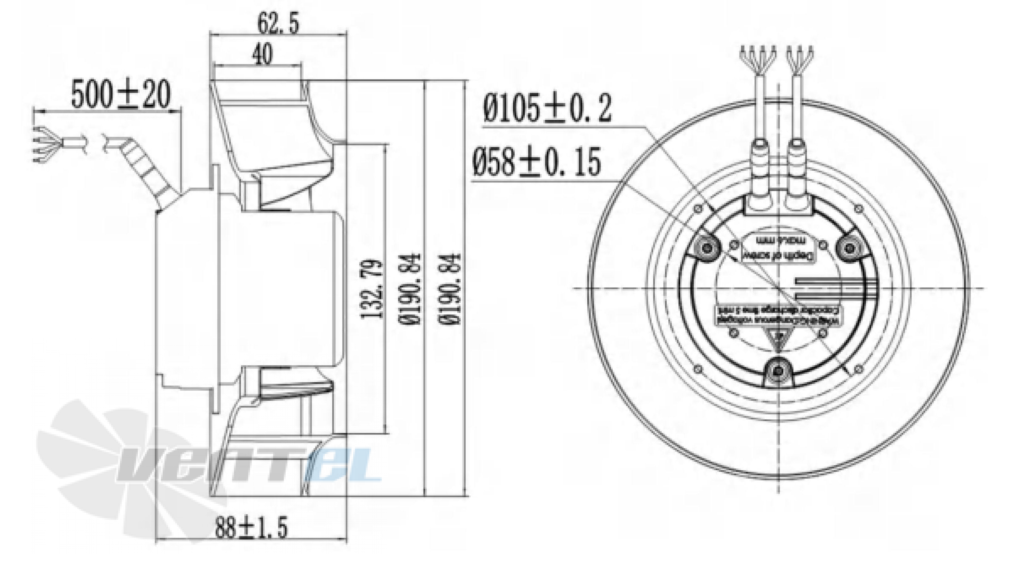 Размеры Longwell LWBE3G190-072NS-001