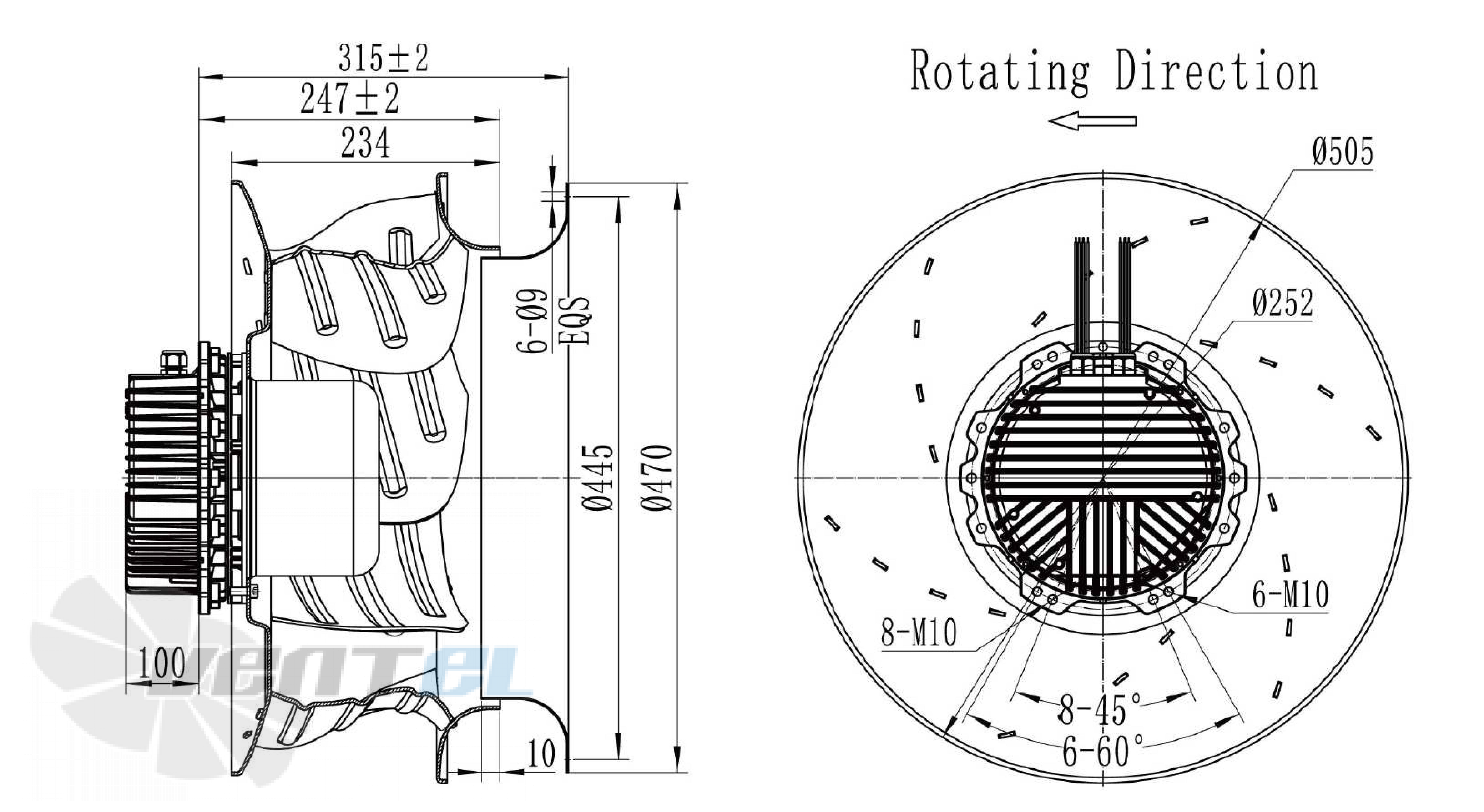 Размеры Longwell LWBE3G500-180NS-002