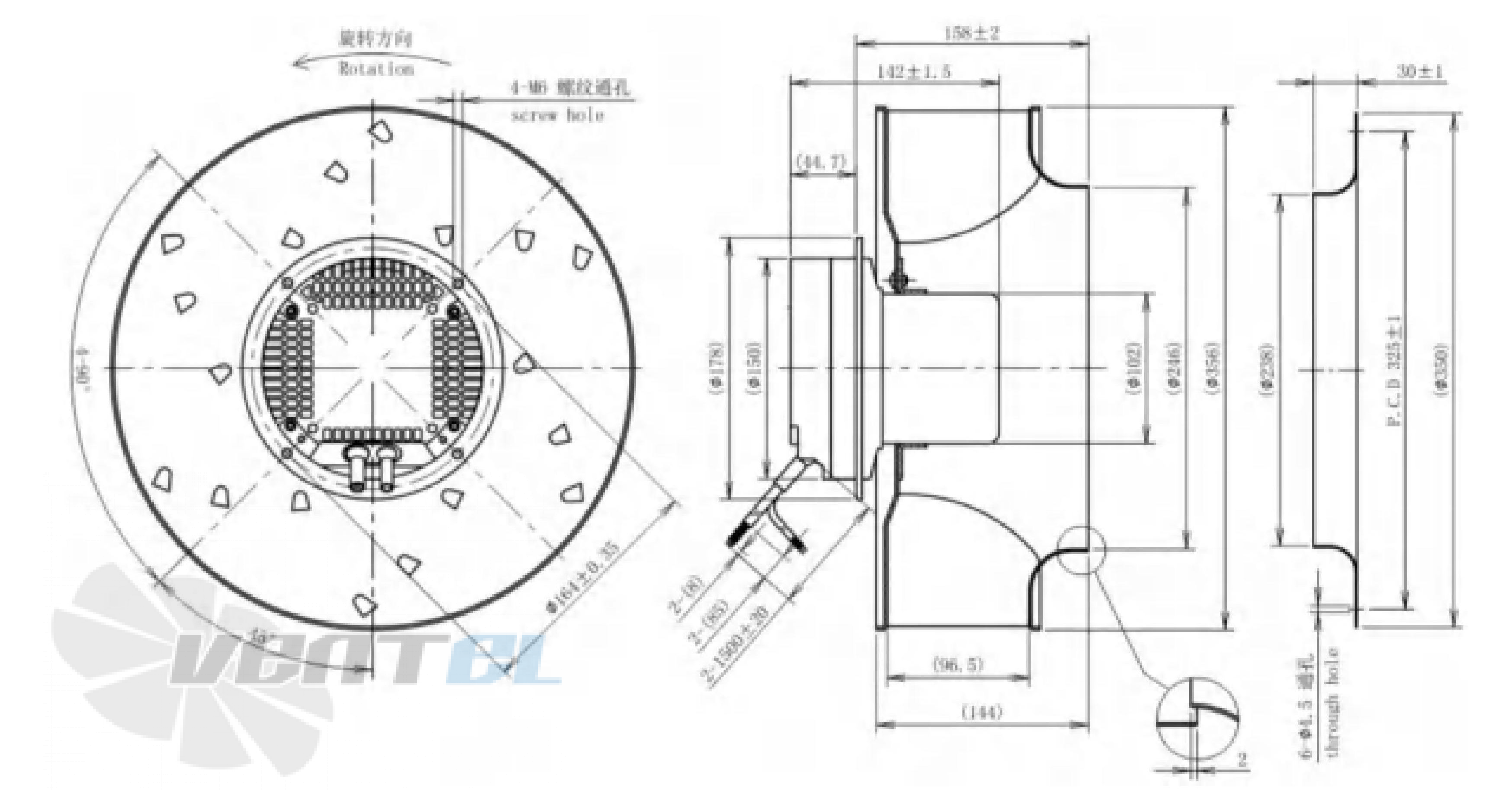 Размеры Longwell LWBE3G400-102NS-002