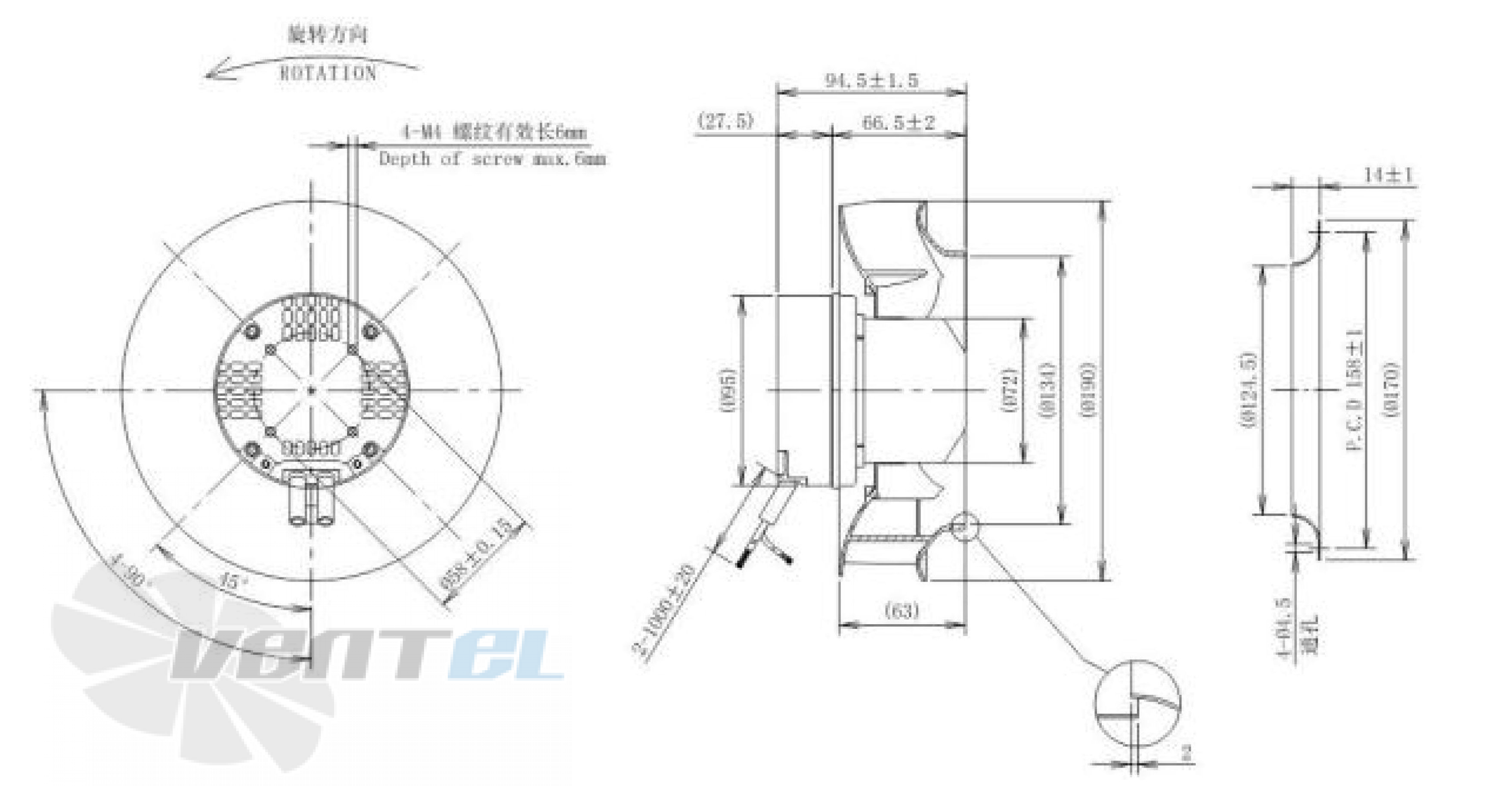 Размеры Longwell LWBE3G190-072NS-003