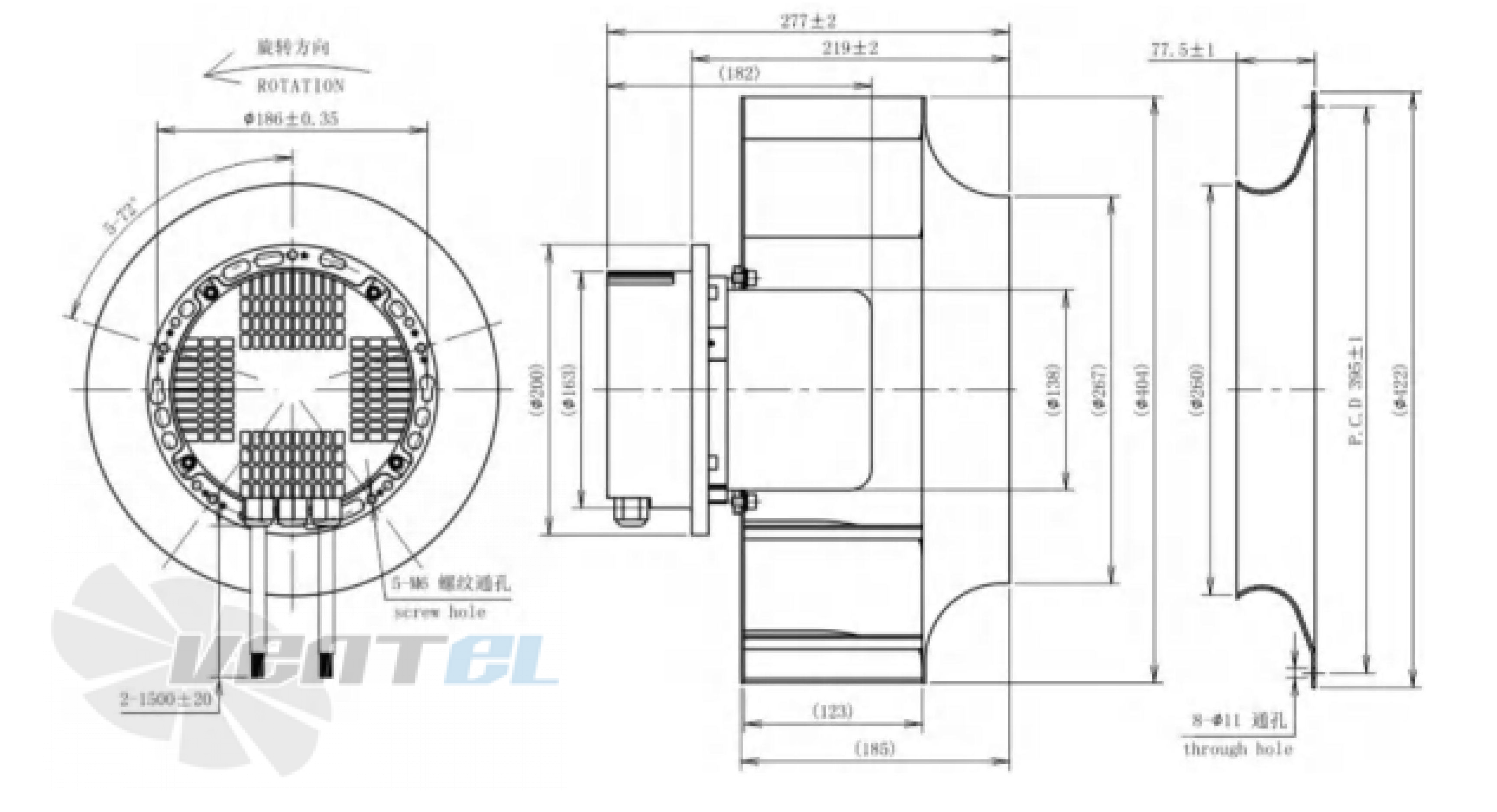 Размеры Longwell LWBE3G400-137NS-003