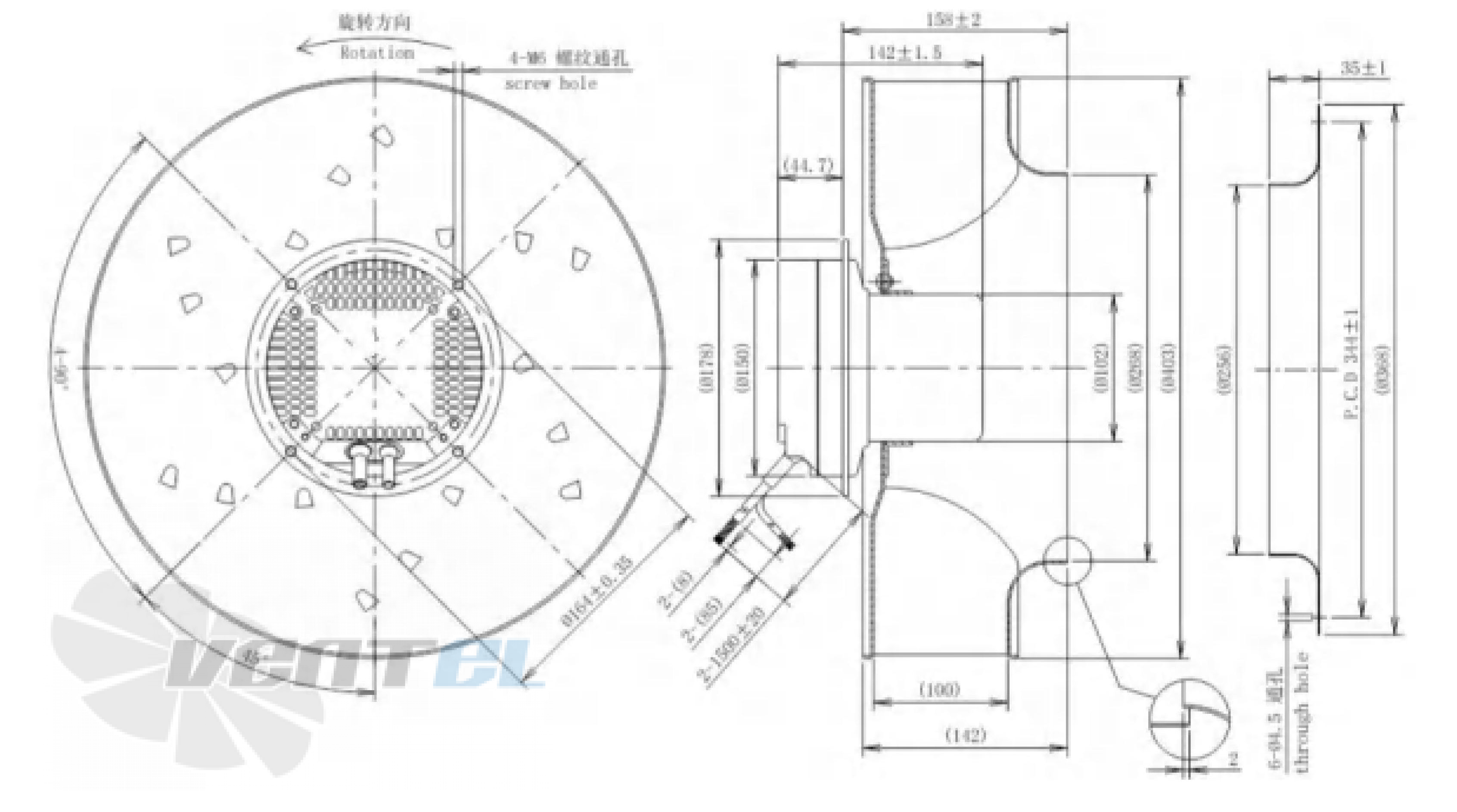 Размеры Longwell LWBE3G400-102NS-001