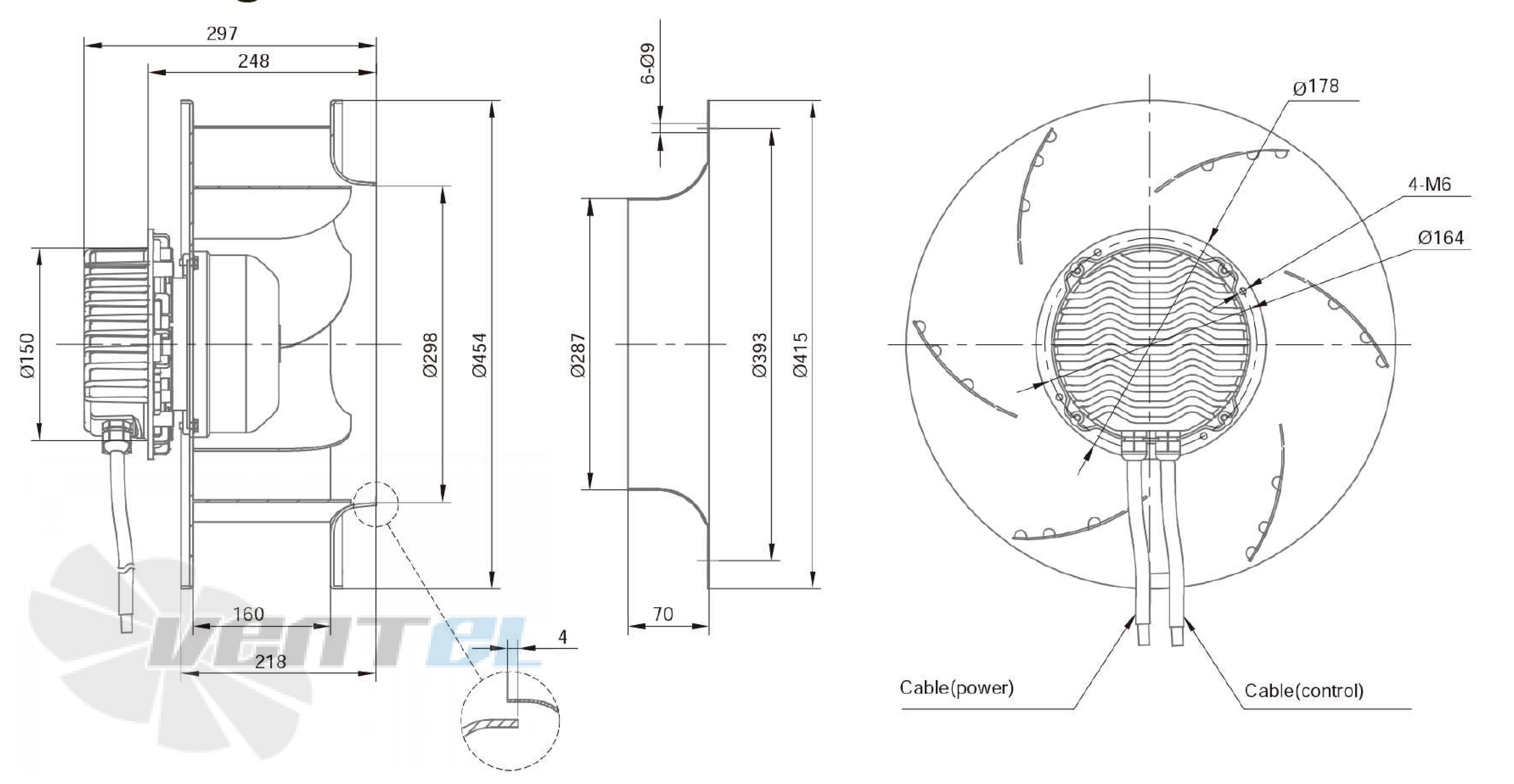 Размеры Longwell LWBE3G450-102NS-004