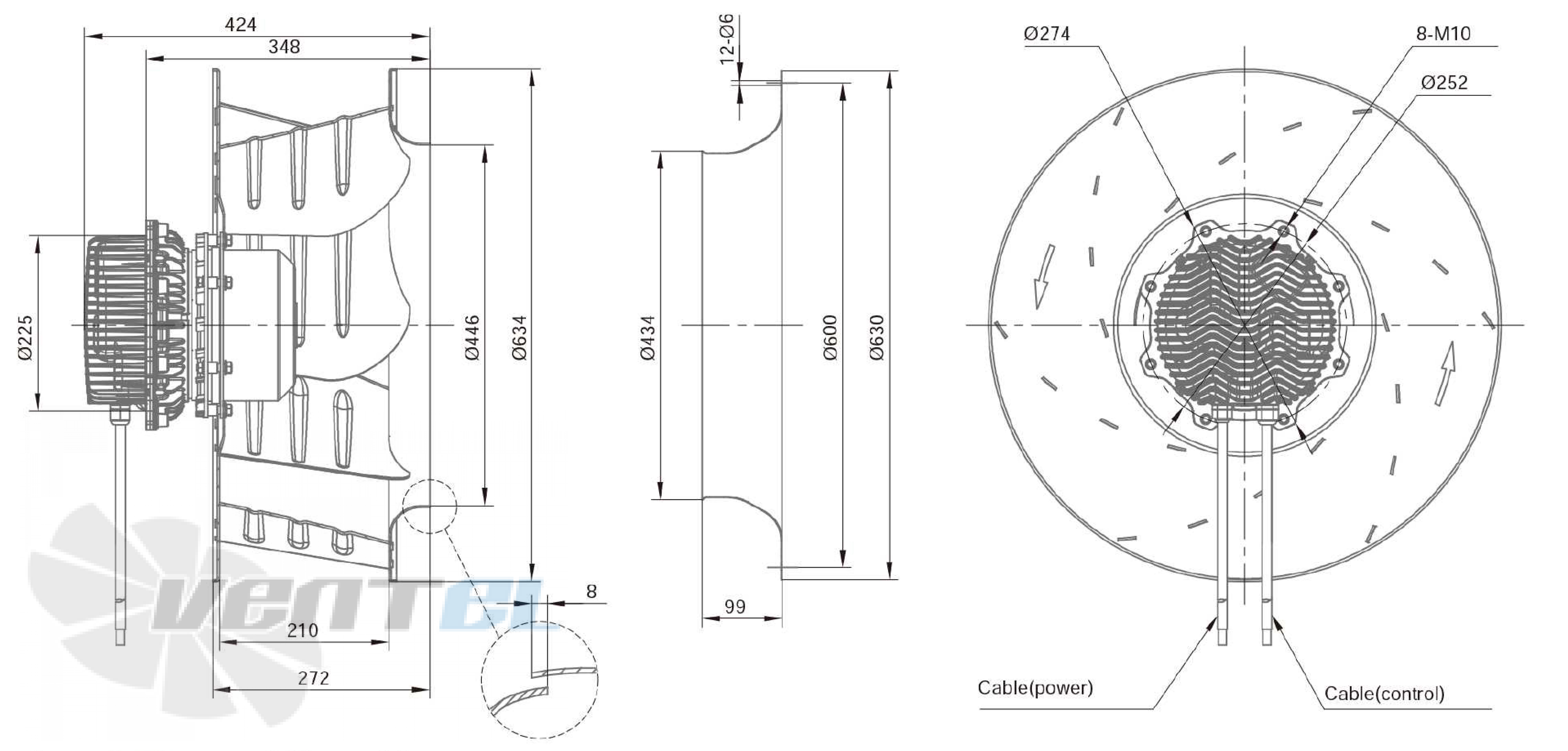 Размеры Longwell LWBE3G630-180NT-004