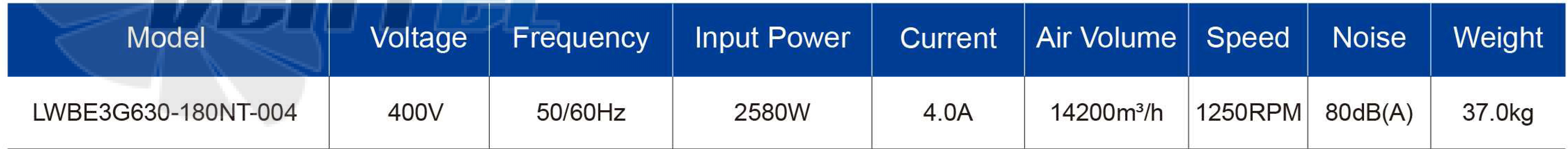 Характеристики Longwell LWBE3G630-180NT-004