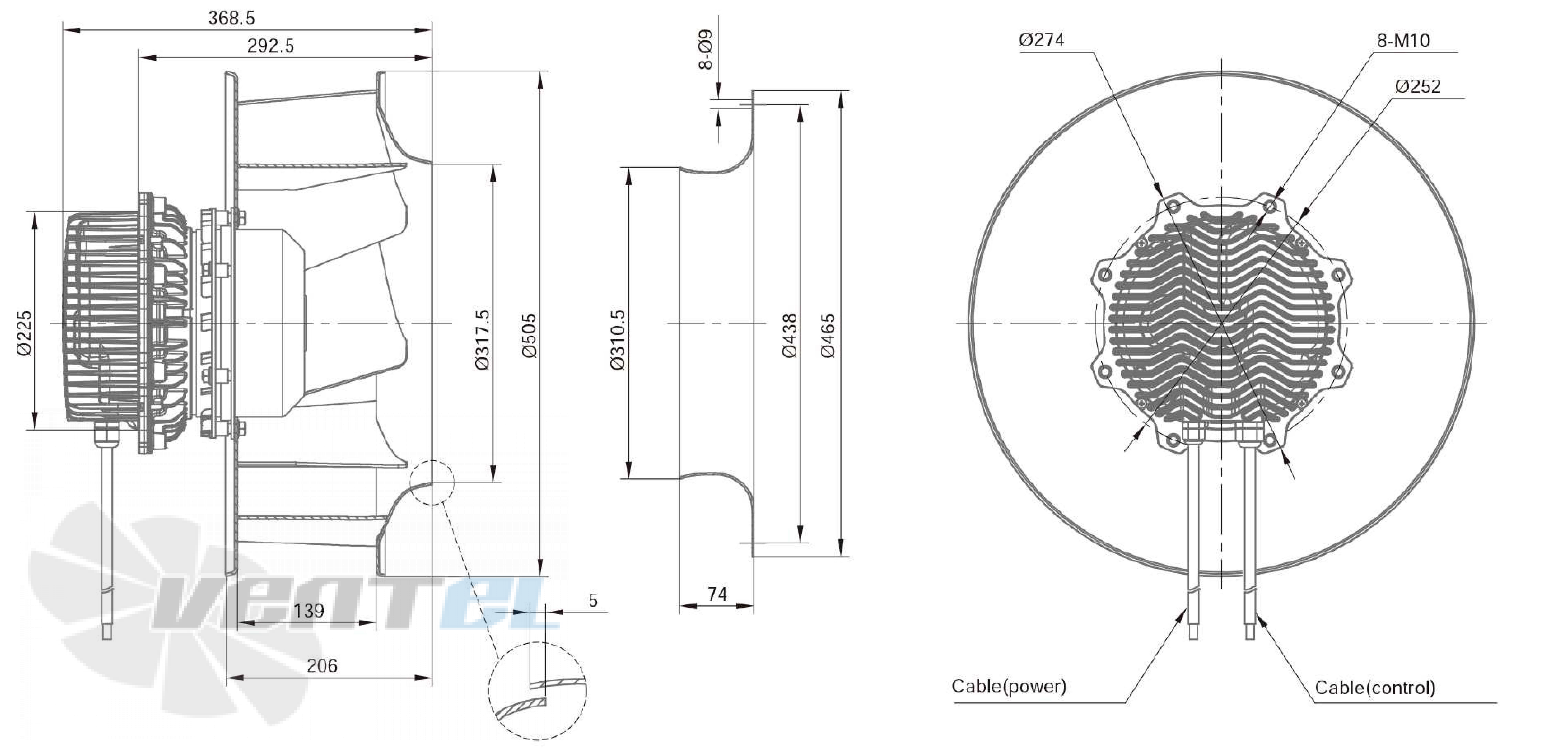 Размеры Longwell LWBE3G450-180NT-005