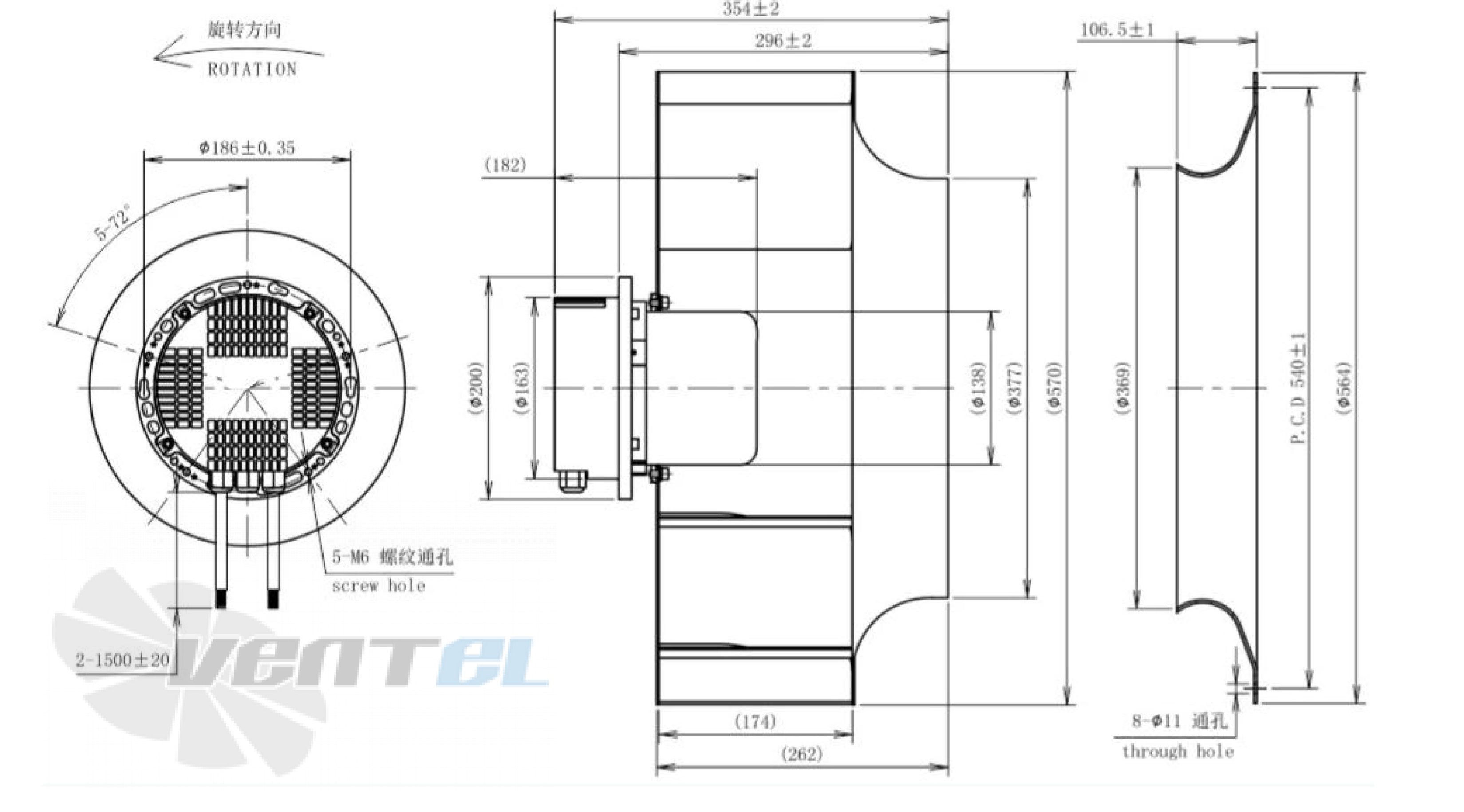 Размеры Longwell LWBE3G560-137NS-001