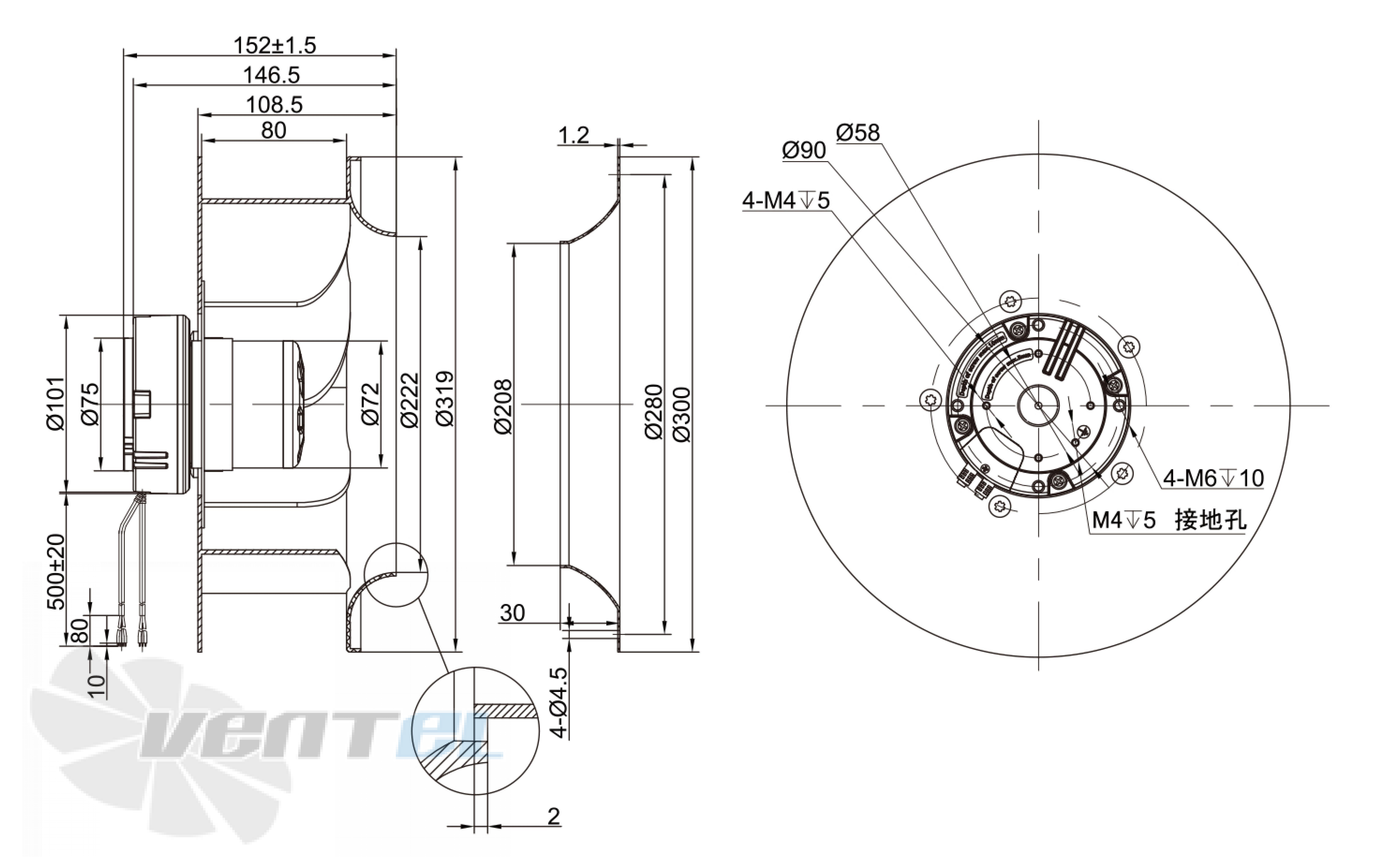 Размеры Longwell LWBE3G310-072NS-007