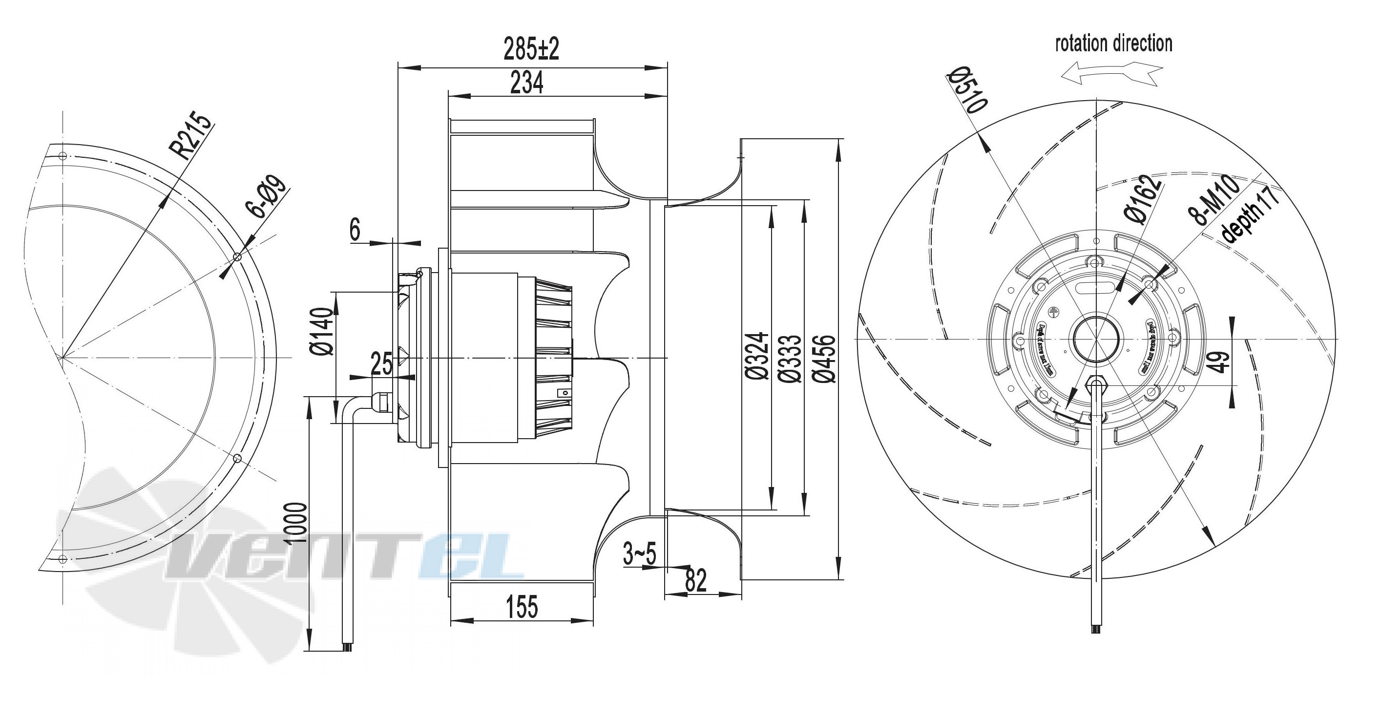 Размеры Longwell LWBA4D500-188NT-02