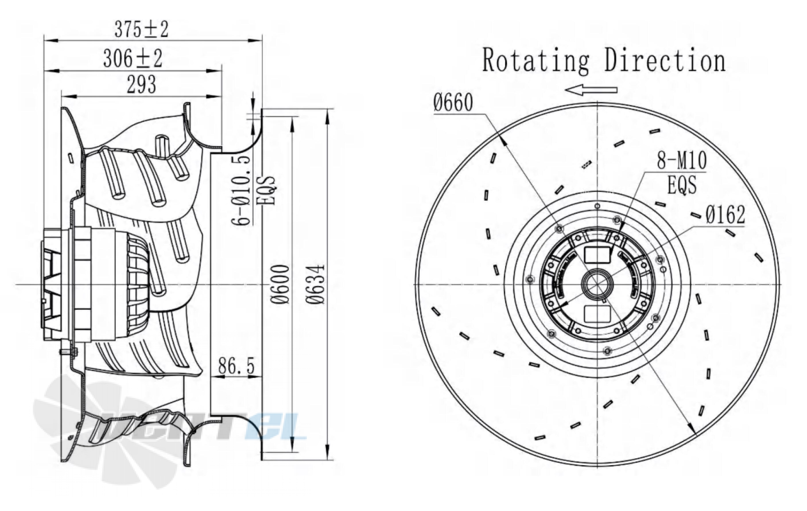 Размеры Longwell LWBA4D630-188NT-03