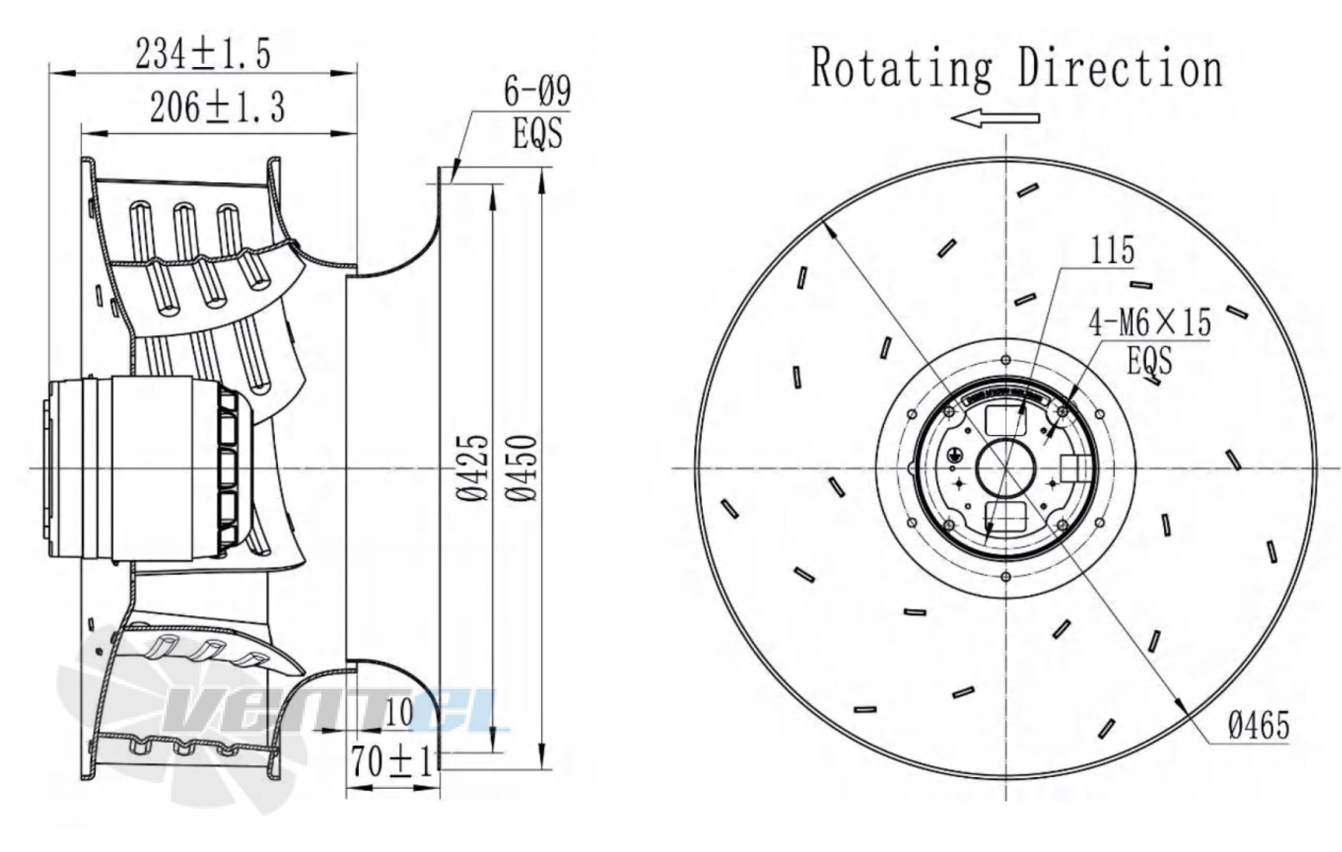 Размеры Longwell LWBA4D450-138NT-09