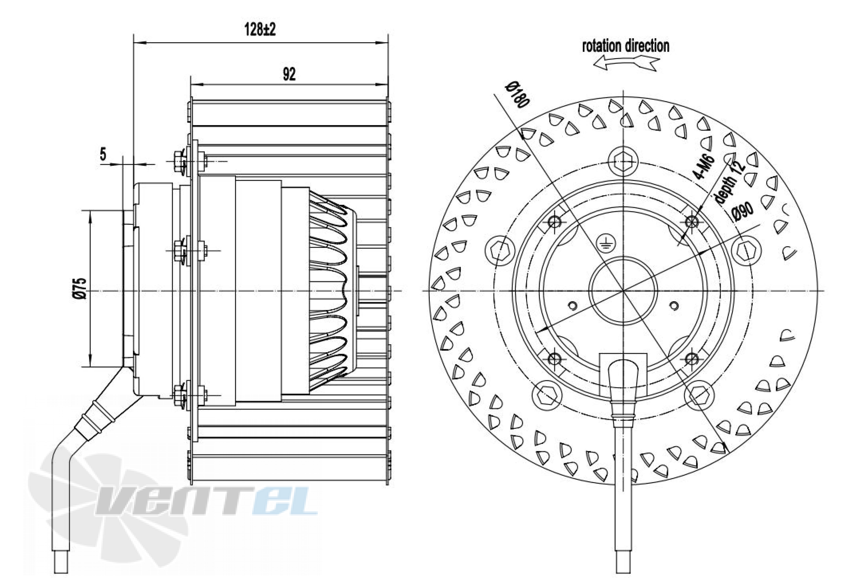 Размеры Longwell LWFA4E-180-102NS-02