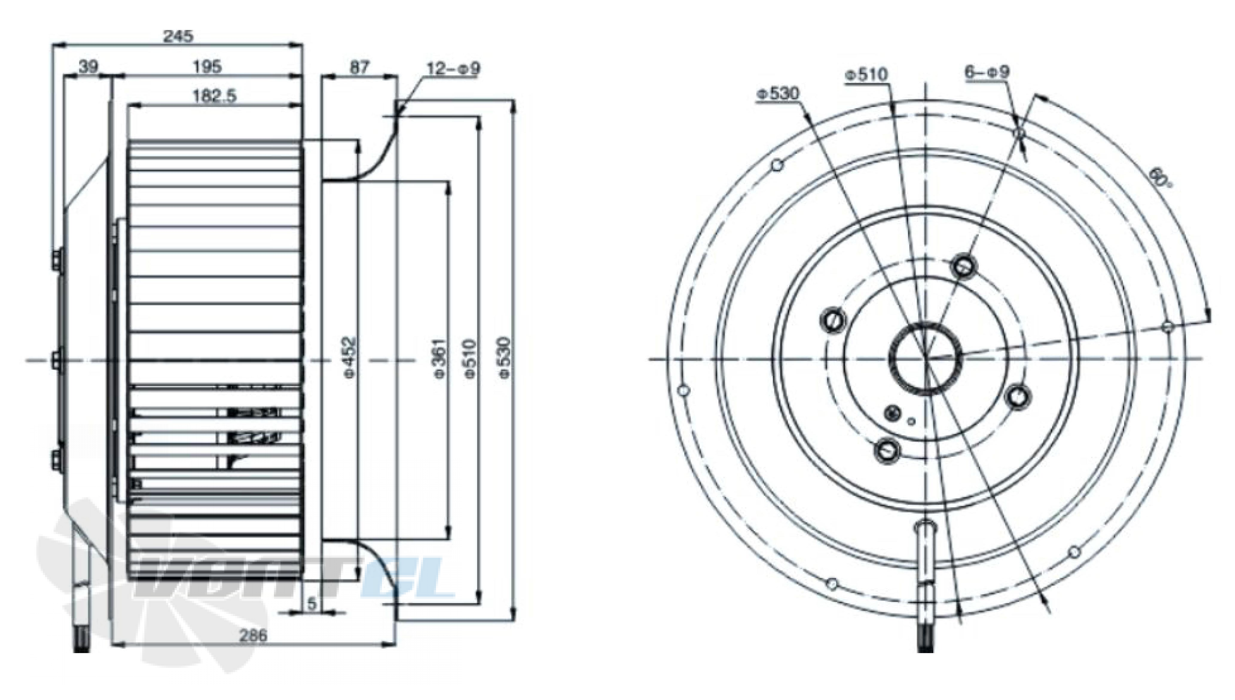 Размеры Longwell LWFA8D-450-218NS-03