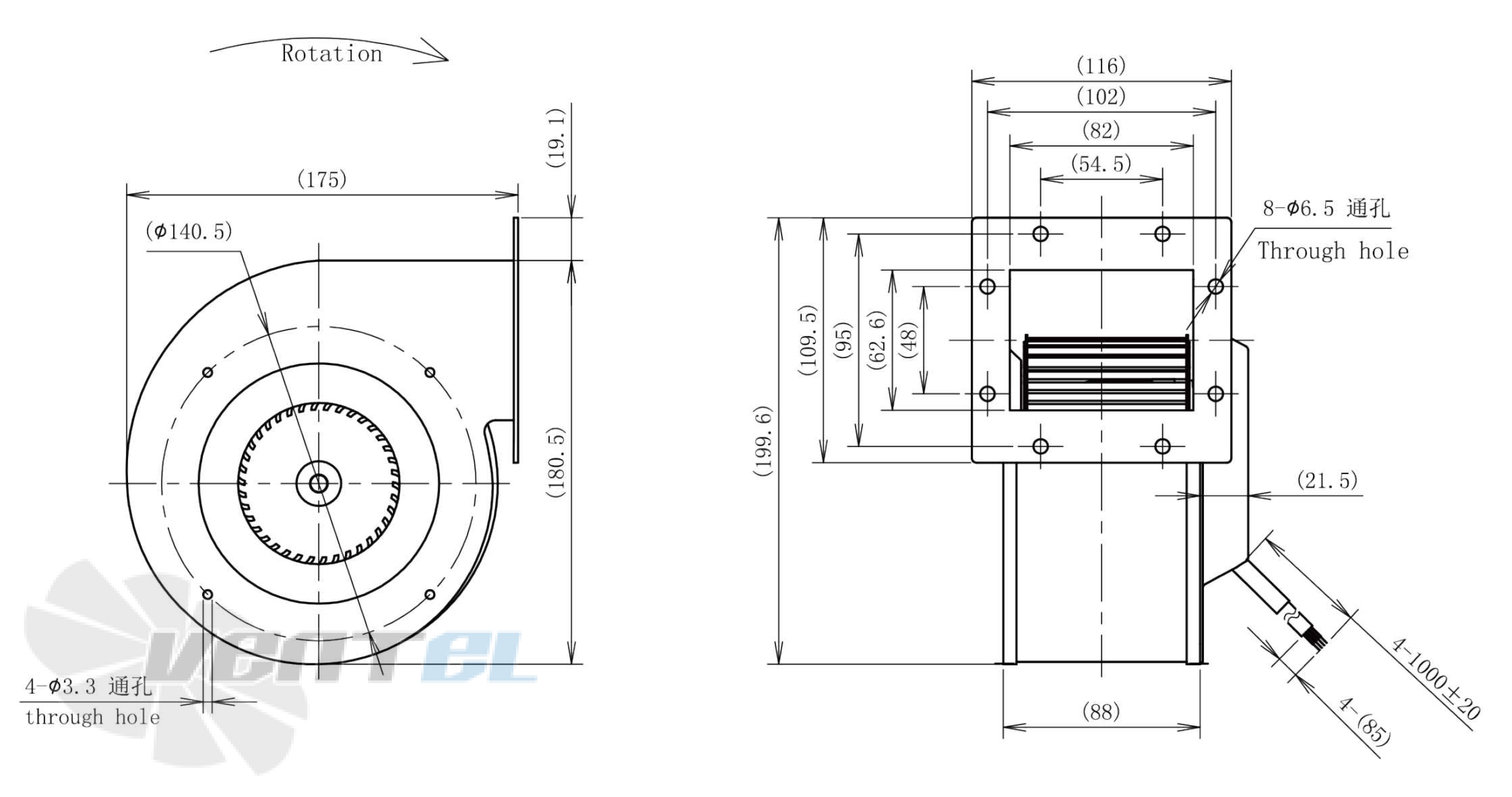 Размеры Longwell LWFD3G-133-072SH-01