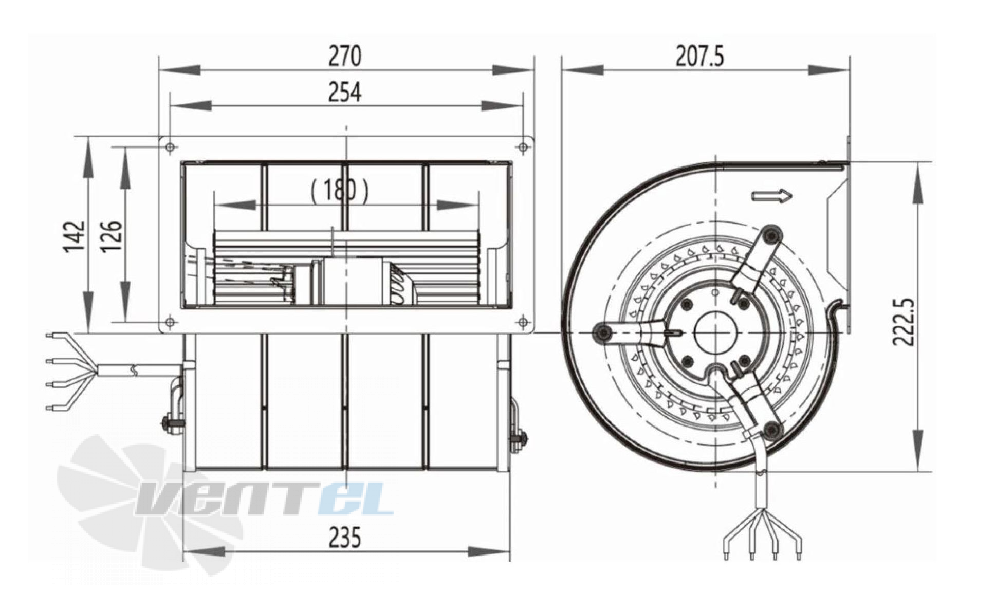 Размеры Longwell LWFA4E-146-092DS-01