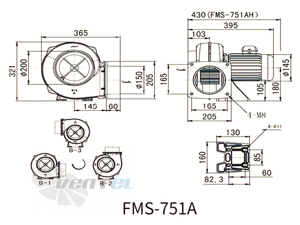 Габаритные размеры Manvac FMS-751A