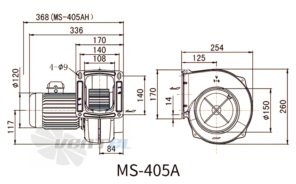 Габаритные размеры Manvac MS-405A