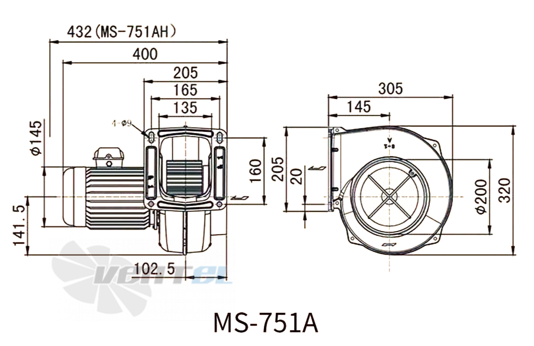 Габаритные размеры Manvac MS-751A