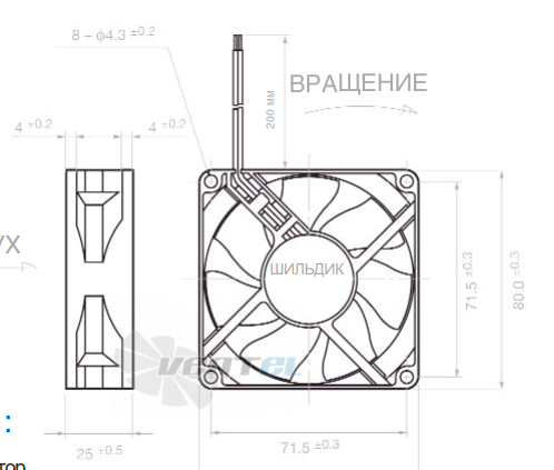 Габаритные размеры