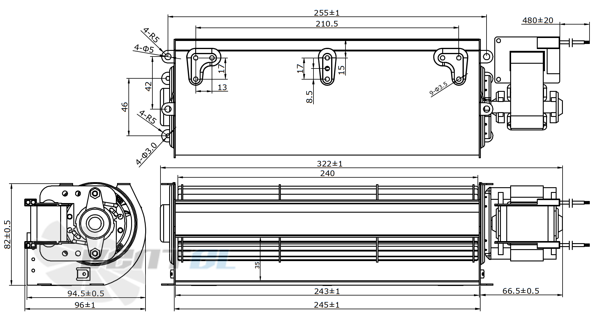 Габаритные размеры