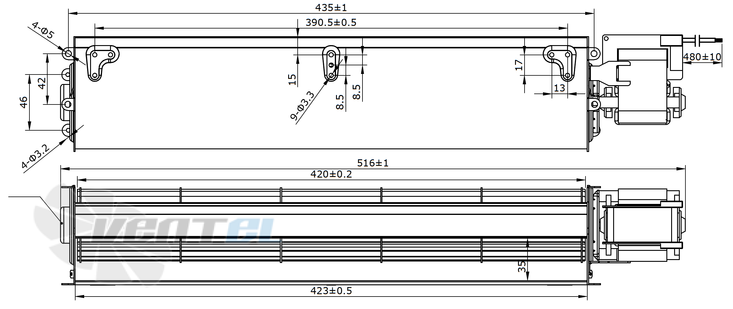 Чертеж и габаритные размеры